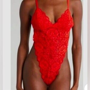 NWT Free People X HAH Chase Haround Lace Teddy Bodysuit